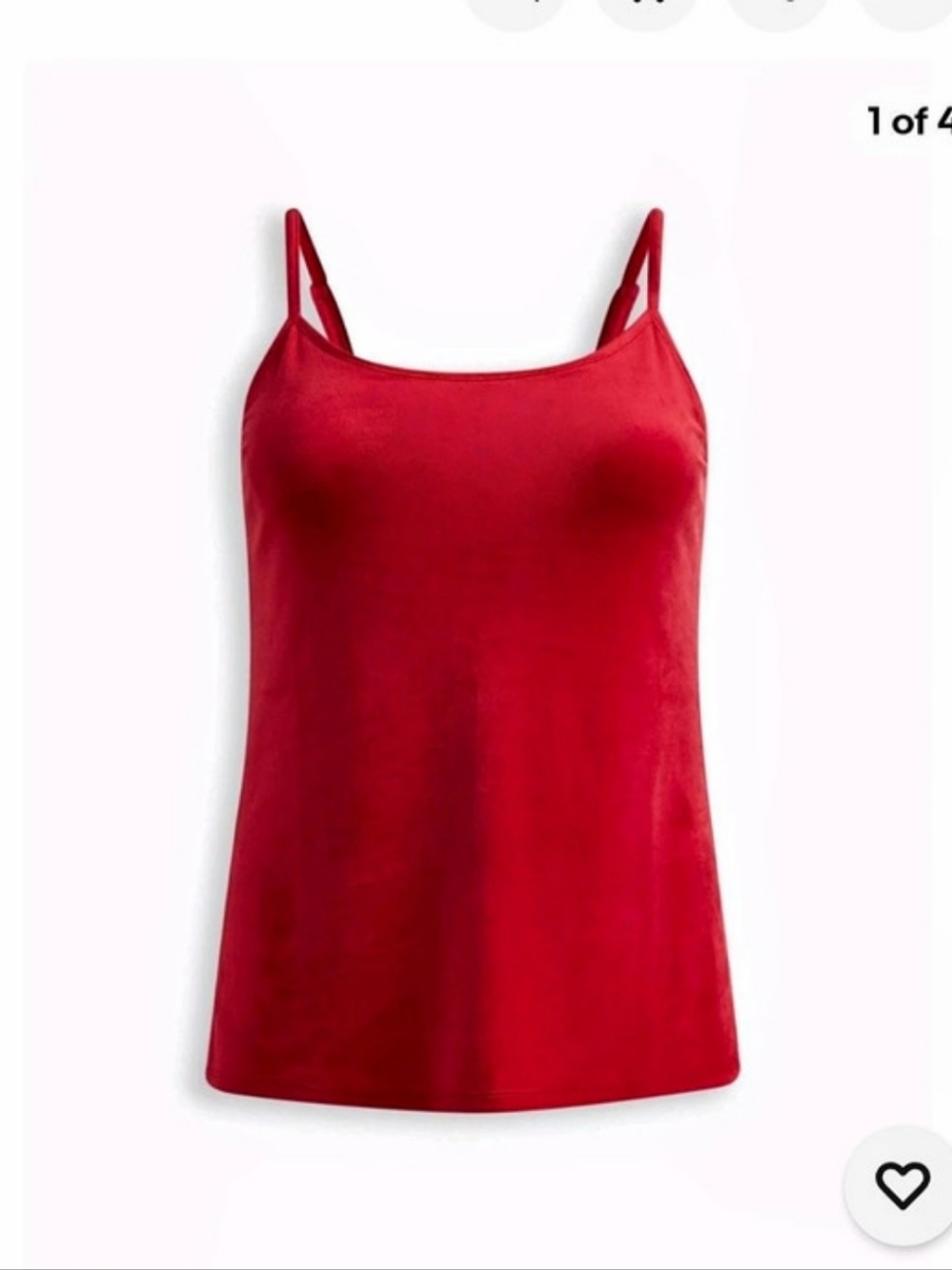Torrid Velour Camisole Sleep Top Red